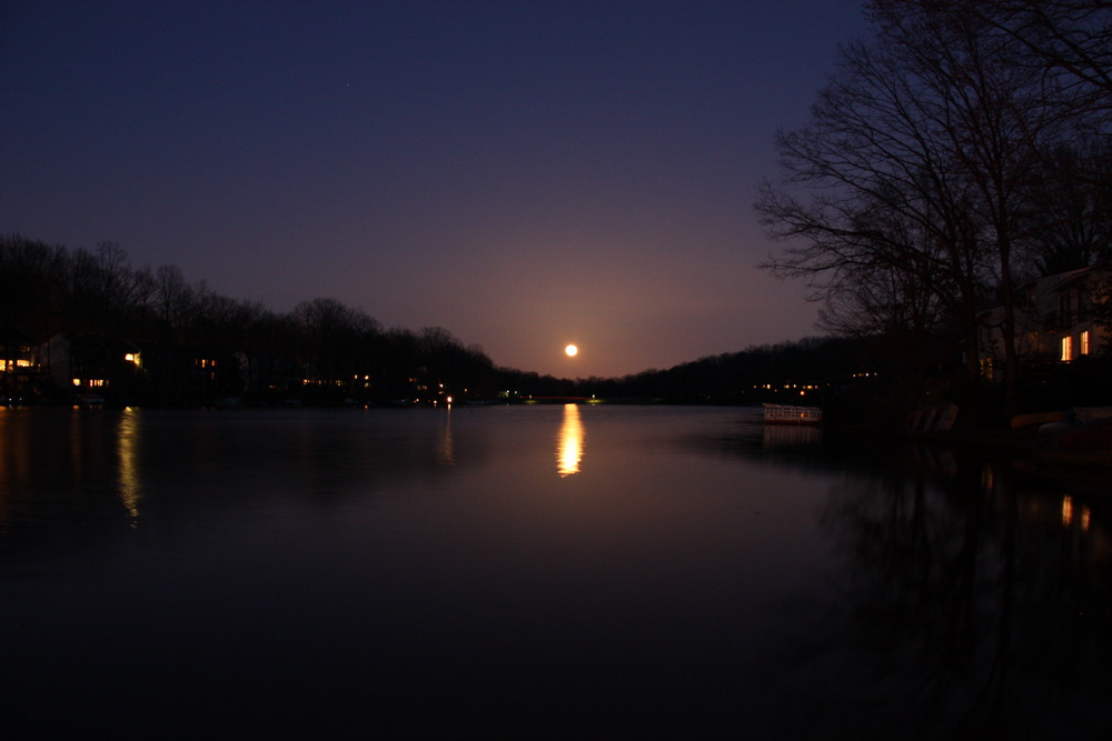 moons reflecting across the lake
