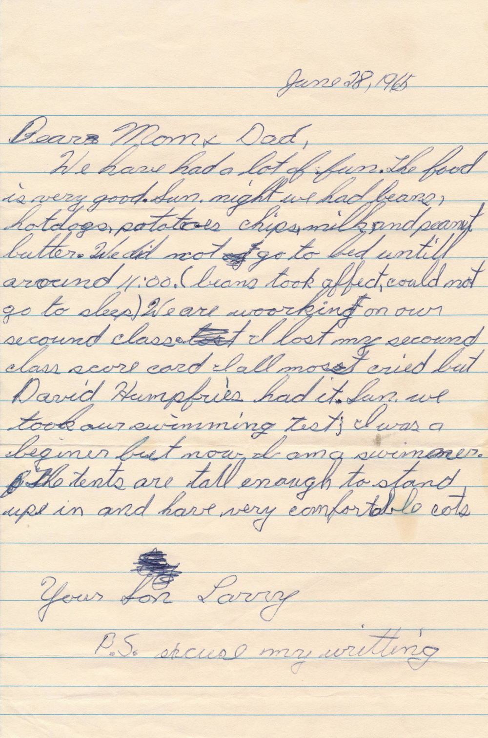 Larry's Letter
