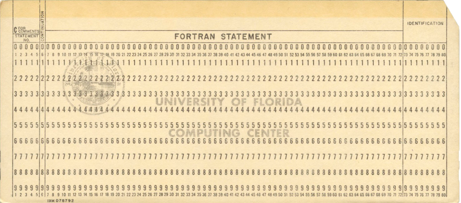 Fortran Punch Card