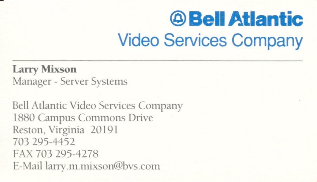 Bell Atlantic Video Systems