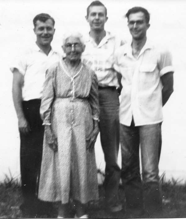 Grandma Anderson with Adrian, Morris, Arnold