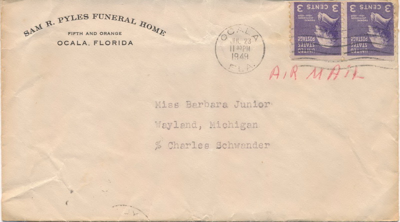 Morris letter from Funeral Home