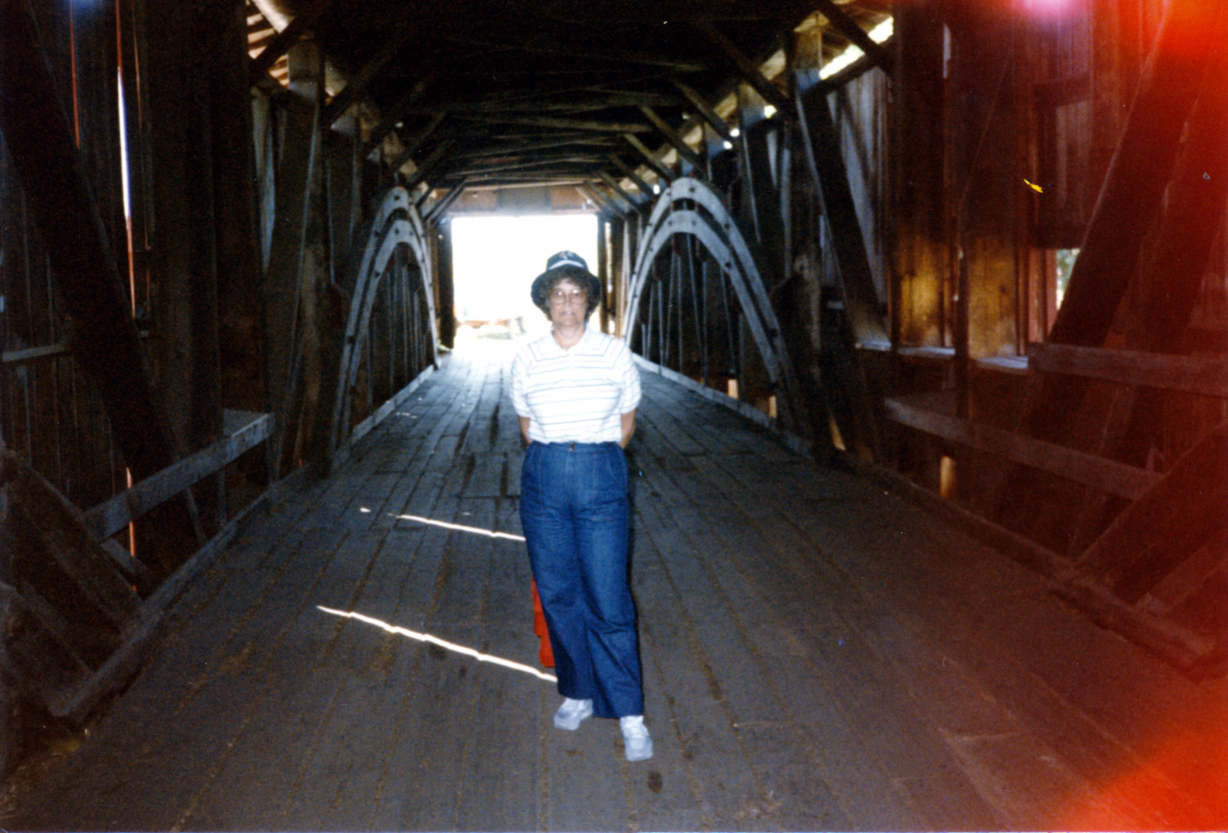 Barbara on covered bridge