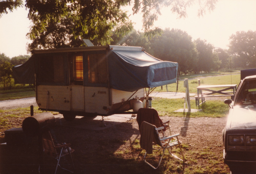 Brenda and Tom's pop-up camper