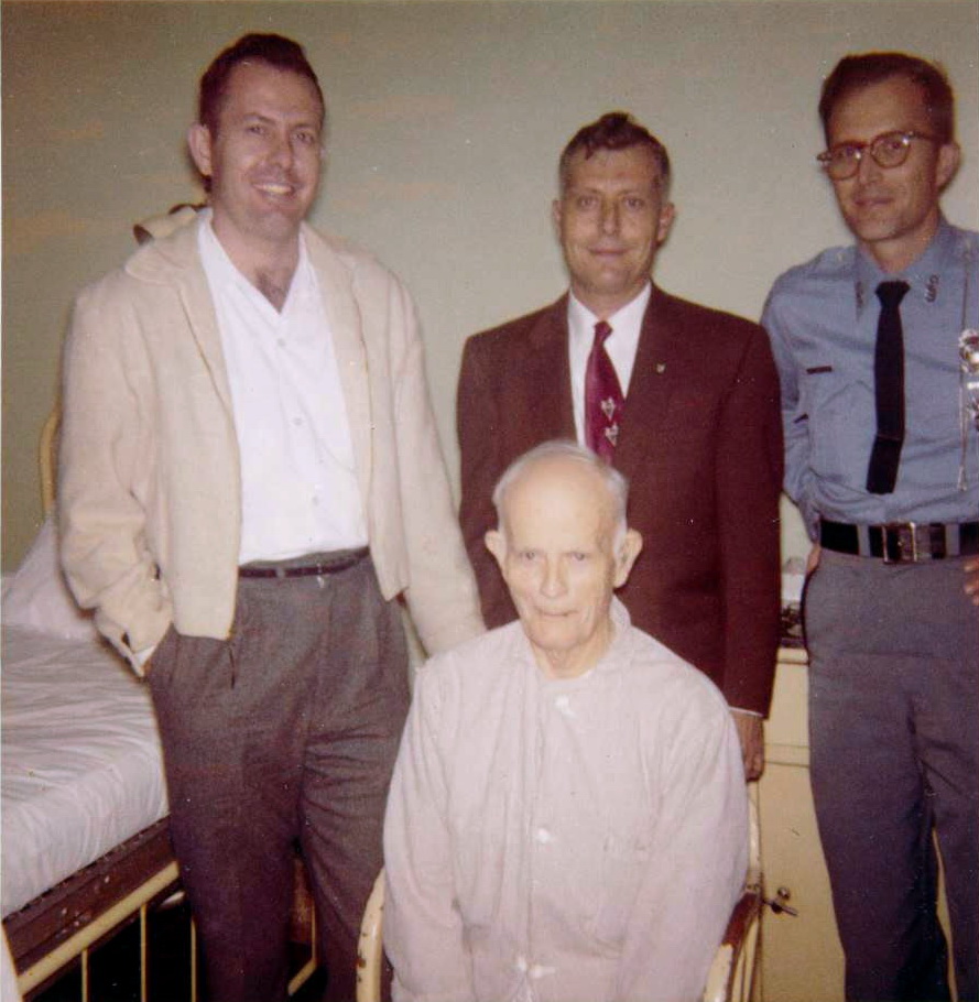 Wilbur in hospital with sons