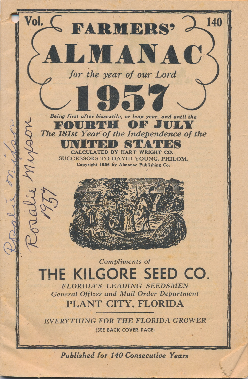 1957 Farmers Almanc