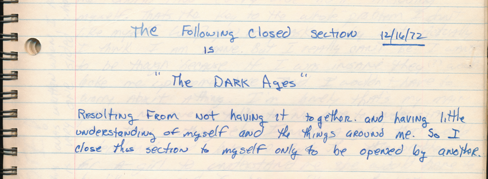1972 Diary Closed