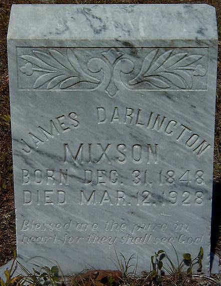 Mixson, James Darlington tombstone