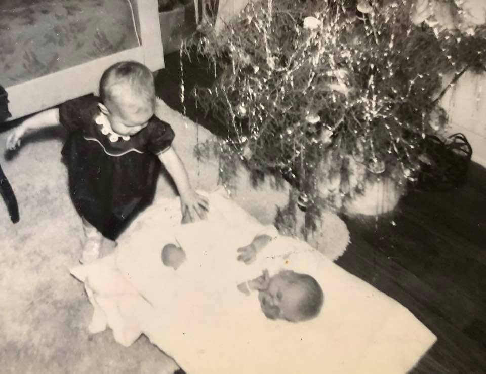 Larry under Christmas Tree