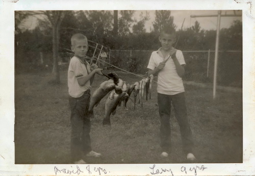 Larry and David with fish