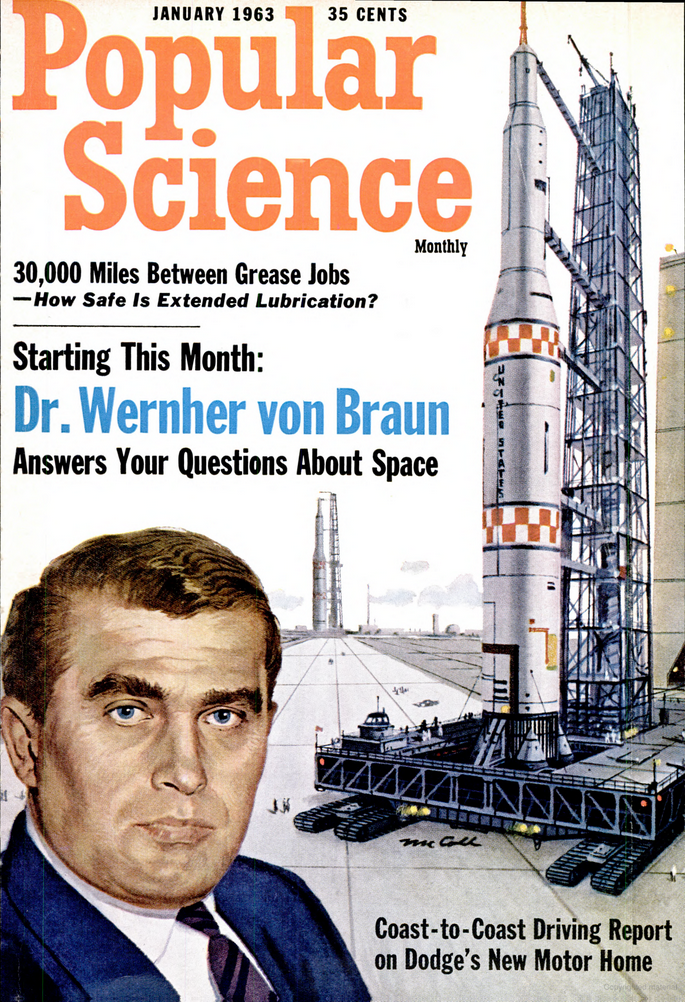 Dr. Wernher von Braun 1963 Popular Science