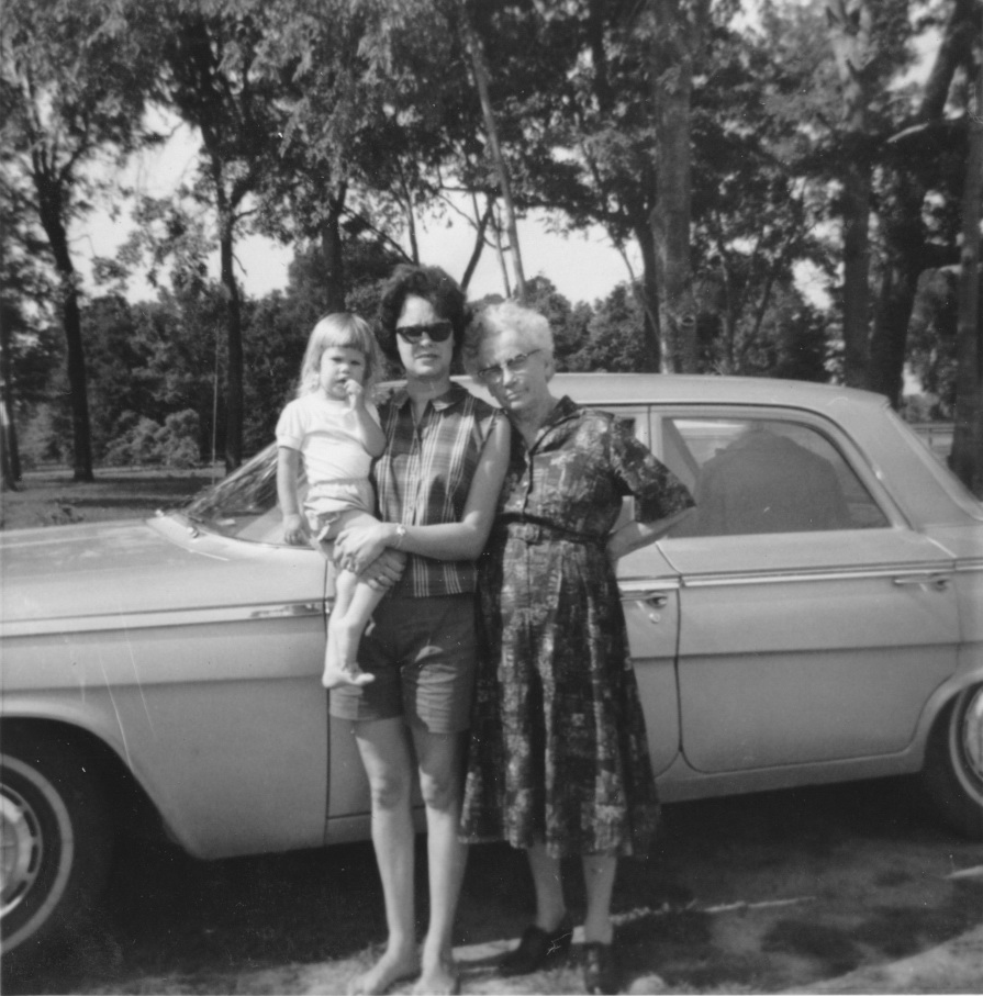 Great Grandma Schwander with Mom and Beth