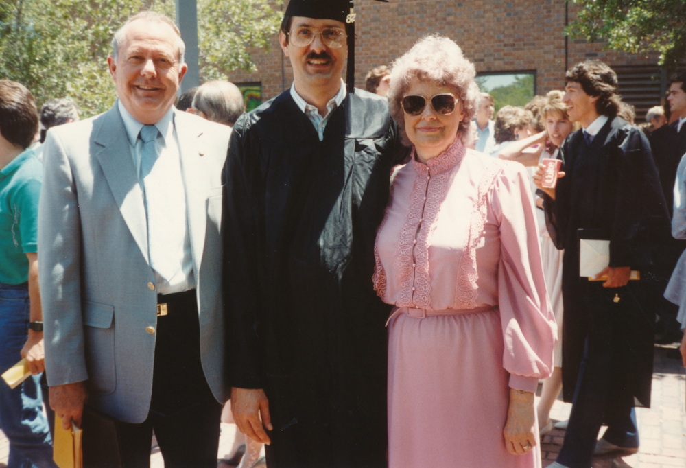 Mom, Dad and me at graduation