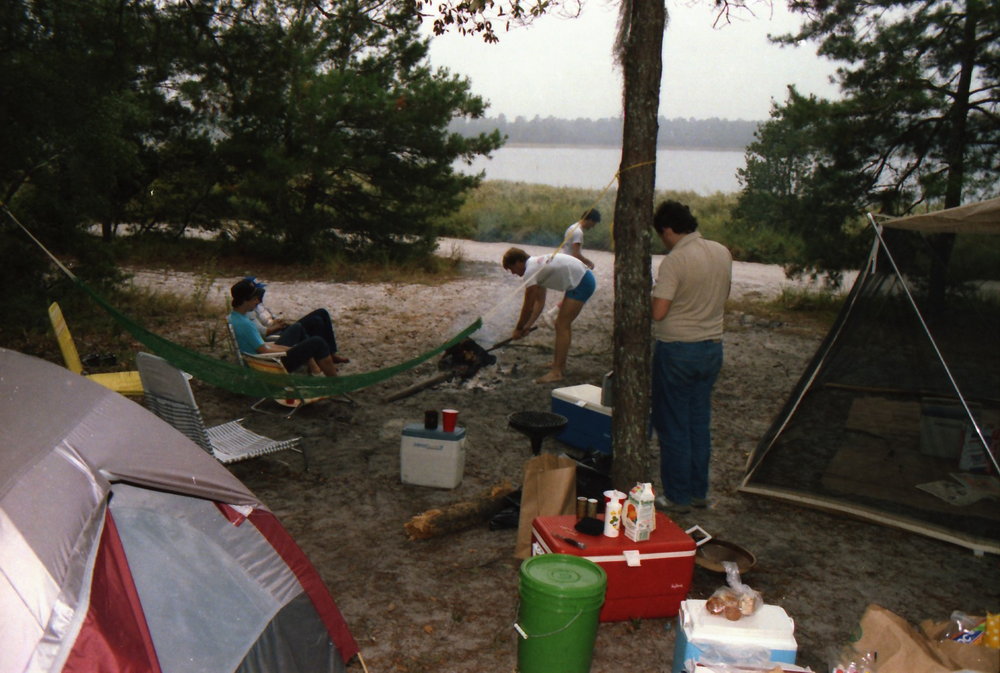 view of campsite on the lake