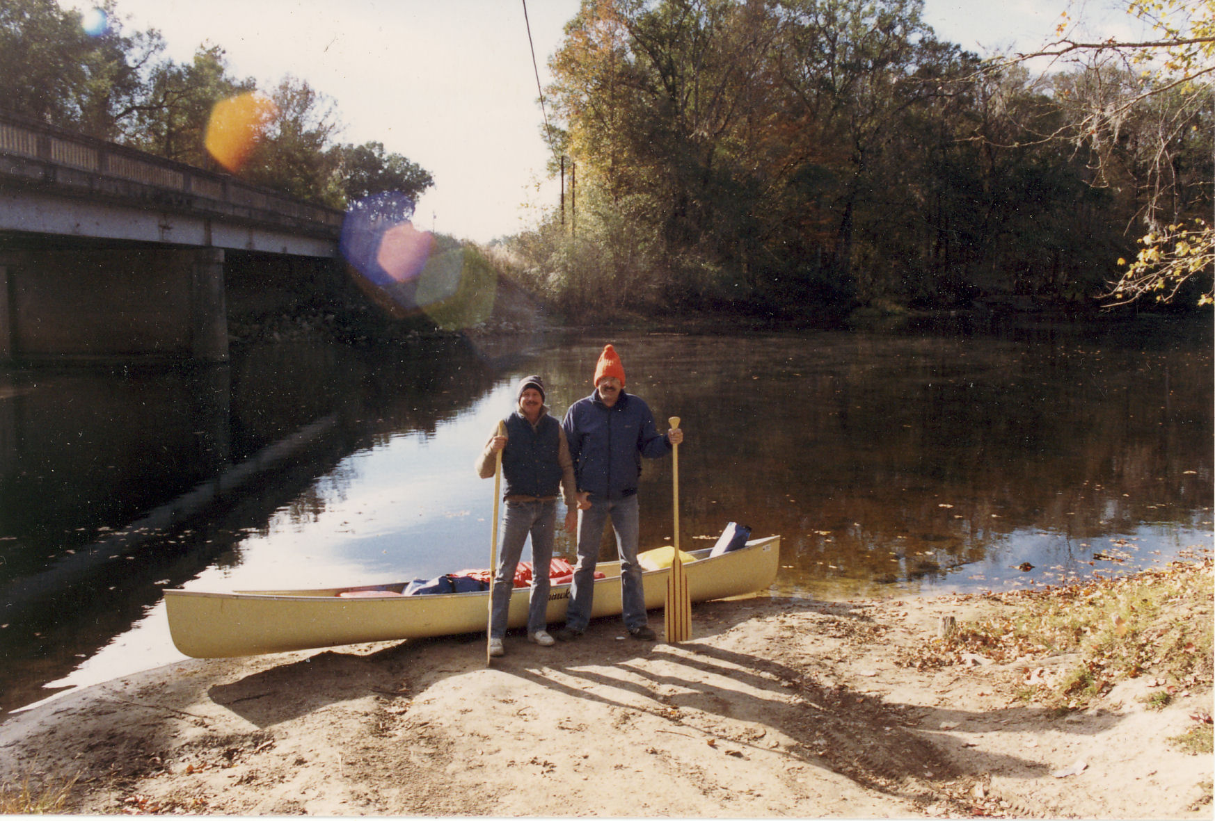 David and Larry with canoe