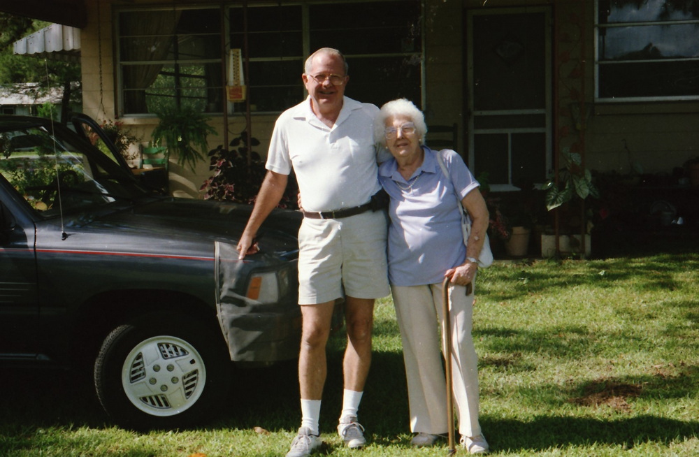 Dad with Grandma Mixson