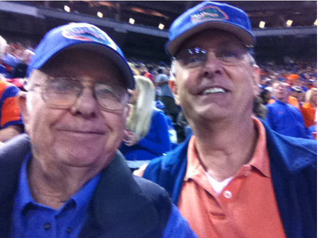 Dad and Me at Gator football game 2011