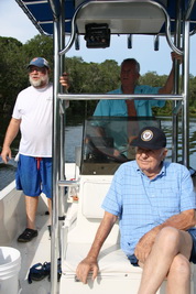 Dad, David, Mark on Boat