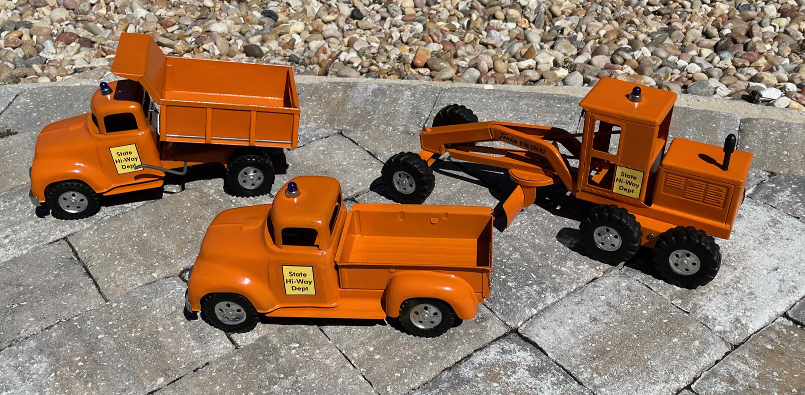 Restored toy trucks