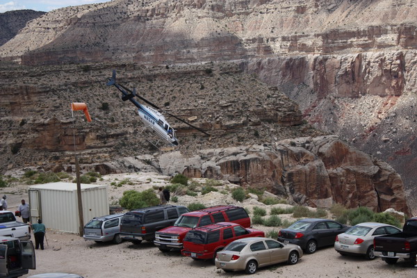 Helocoptor going over the edge