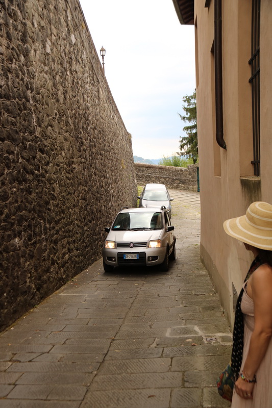 Car on narrow street