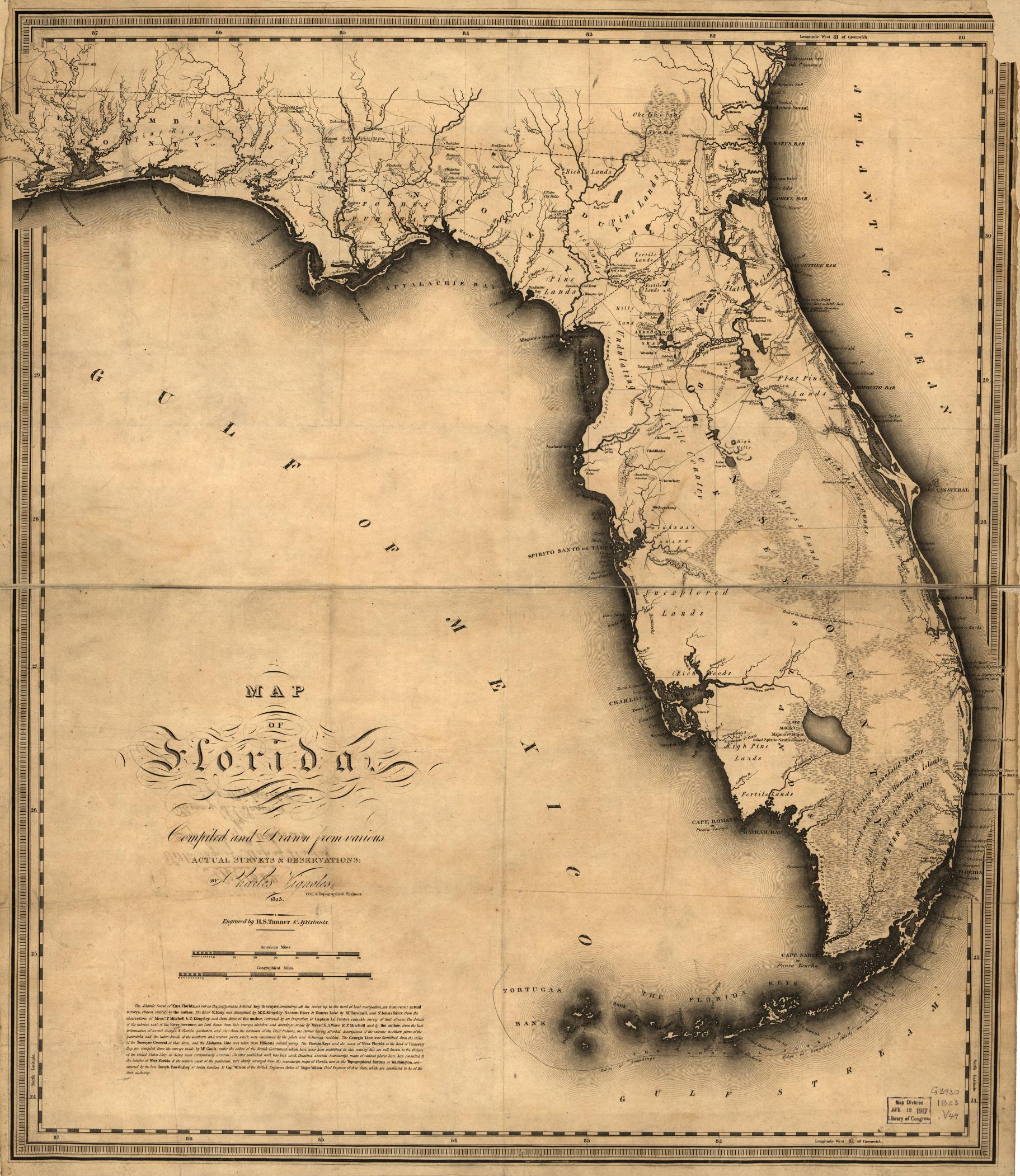 1823 Vignoles Map